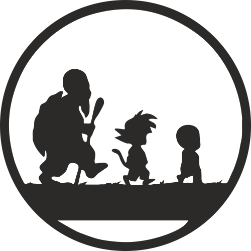 CUA000389 — Maestro Roshi, Goku y Krilin